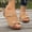 Brown, variant on Comfortable Wedge Sandals for Women: Anti-slip Outsole for Walking - Breathable & Adjustable for Summer Daily Wear Brown 6(37)