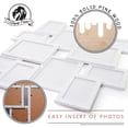 thumbnail image 3 of 12-Opening Wooden Collage Picture Frame Wall Made to Display Eight 4" x 6" and Four 6" x 8" – White made in Ukraine, 3 of 7
