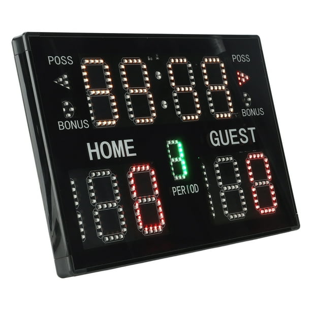 Marcador De Baloncesto, ABS Operación Remota Luz LED Distancia Visible De 21 M Marcador Digital De Baloncesto Para Juegos De Fútbol
