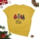 thumbnail image 2 of Puntoco Blusa informal de cuello redondo con estampado navideño para mujer, 2 of 4