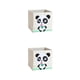 thumbnail image 2 of Toystoory Práctico armario de almacenamiento de juguetes, fácil acceso a los juguetes de los niños, gran regalo, cubo de almacenamiento panda 2piezas, 2 of 6