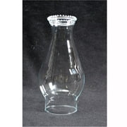 BANDP LAMP Clear Glass Oil Lamp Chimney with Beaded Top 2 7/8" OD Base x 8 3/4" High