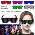 thumbnail image 2 of Gafas Gafas de luz LED cargables por USB Gafas inteligentes Gafas luminosas de moda Gafas brillantes Tomshoo Azul, 2 of 7