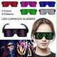 thumbnail image 2 of Irfora Gafas de luz LED cargables por USB Gafas inteligentes Gafas luminosas de moda Gafas brillantes para la decoración diaria Bar Club KTV Disfraces de fiesta Rojo Irfora Lentes, 2 of 7