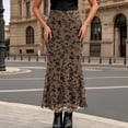 thumbnail image 3 of Boho Skirts for Women Midi A-Line Hawaiian Soft Elegant Smock Layered Tiered Maxi Skirt a Line Flowy Long Skirts with Pockets, 3 of 5