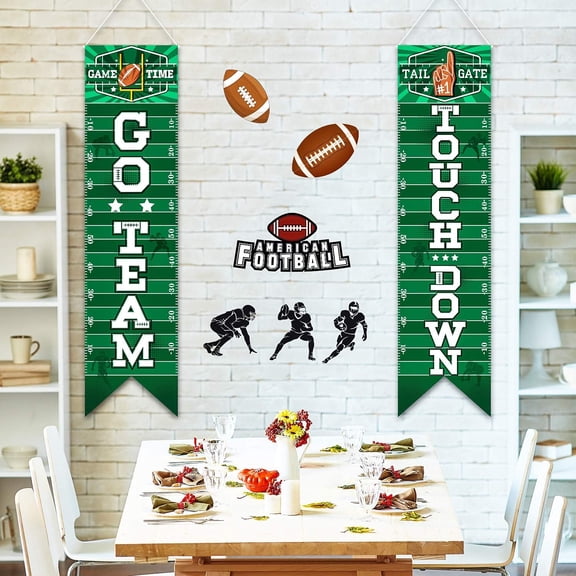 Football Decorations Sign Wall Pennant Banner for Sport Theme Party Decoration Game Time Festival Party Accessory