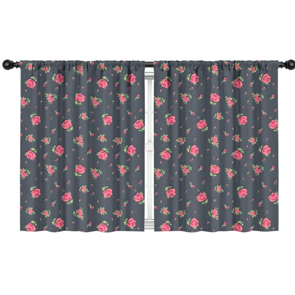 Blackout Kids Curtains,Pioneer Flower Floral Print Pattern Childrens Insulated Curtains Set Of 2,Bedroom Essentials,Toddler Room Decor 42"x54"