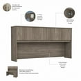 thumbnail image 6 of Studio C 72W U Desk with Hutch and Drawers in Modern Hickory - Engineered Wood, 6 of 10