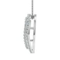 thumbnail image 2 of 14K White Gold Prong Set Diamond Heart Pendant Necklace (1/3 carat)(Silver Chain Included) (I1-I2 Clarity), 2 of 3
