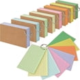 thumbnail image 2 of rygai Colored Index Cards Flash Cards with Metal Ring Smooth Writing Thickened Paper No Ink Bleeding Notecards Ruled Study Cards, 2 of 8