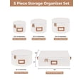 thumbnail image 2 of Contenedores de almacenamiento StorageWorks China, carcasa rígida, paquete de 5, color beige, 2 of 8