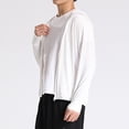 thumbnail image 4 of YLSDY Men Sun Protection Shirt Zip Up UPF 50+ Sun Hoodie Lightweight Long Sleeve Cool Hooded for Hiking Fishing Outdoor White XXXL, 4 of 7