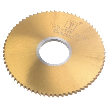 

Uxcell 75mm Dia 22mm Arbor 3mm Thick 72 Tooth Titanium Coated Circular Saw Blade