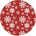 thumbnail image 2 of Christmas Snowflakes Tablecloth with Elastic Edge, Round Table Cloth Washable Reusable Table Cover for Kitchen Dining Party Picnic, Small, 2 of 6