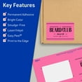 thumbnail image 3 of Avery Printable Rectangle Labels, Bright Pink, 1.5" x 3.75", 100ct, 3 of 11