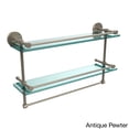 thumbnail image 5 of 22-in Gallery Double Glass Shelf with Towel Bar in Polished Nickel, 5 of 5