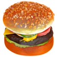 thumbnail image 1 of Modelo de hamburguesa de simulación artificial, decoración de hamburguesas falsas, accesorio de fotografía de panadería, 1 of 2