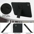 thumbnail image 6 of Allytechgroup Case for iPad Pro 11 2024 with Kickstand, Shock-Absorbent TPU and Hard PC Camera Protection Includes Cleaning Cloth & Stylus Shockproof Protective Back Cover for Women Men, Black, 6 of 7