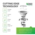 thumbnail image 6 of 4 Inch LED Recessed Downlight, Smooth Trim, Dimmable, 11W=40W, 3000K Warm White, 660 LM, Damp Rated, Simple Retrofit Installation - UL + Energy Star, 6 of 7