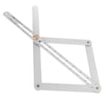 thumbnail image 3 of Fiudx Regla de Esquinas Multiángulo, Transportador de Acero Inoxidable, Buscador de Ángulos Ajustable, Plantilla Fácil de Usar, para Azulejos, Madera, Piedra y Laminado, Compacta y Plegable, 38 Cm de, 3 of 7