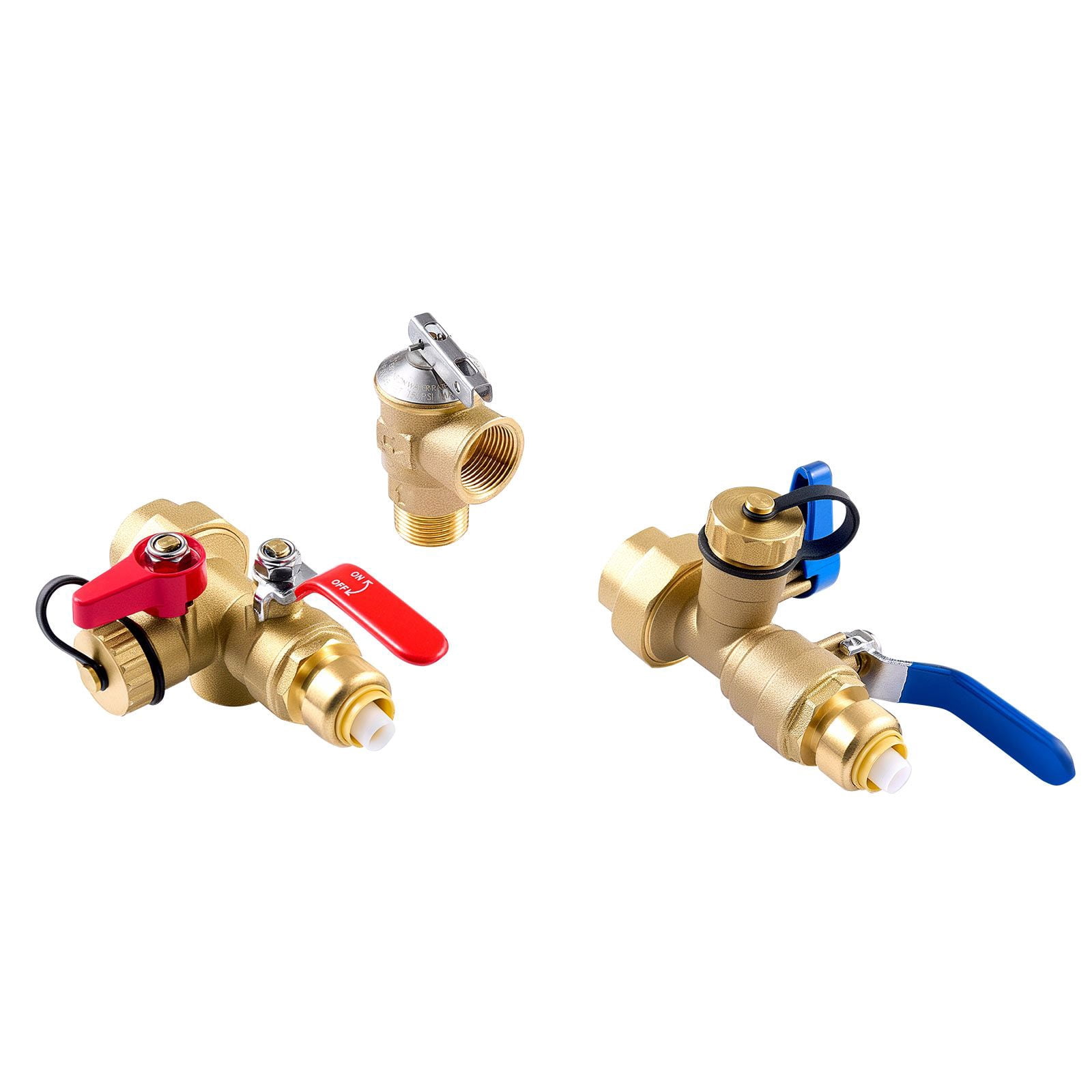 Tankless Water Heater Installation Kit Isolation Service Valve 3/4" Lead-Free Brass SUS304 for Gas Tankless Water Heaters