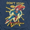 thumbnail image 2 of Superman It Tickles Unisex Adult Heather T Shirt, Navy Heather, 2X-Large, 2 of 4