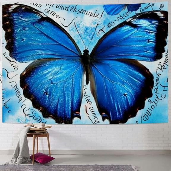 Patifu Butterfly Wings Tapestry Wall Hanging Unique Style Graphic Art for Home Decor Living Room Bedroom Dorm - 4 Sizes Available 40x30inch