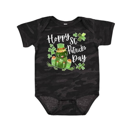 

Inktastic Hoppy St. Patrick s Day Cute Frog with Clover Gift Baby Boy or Baby Girl Bodysuit