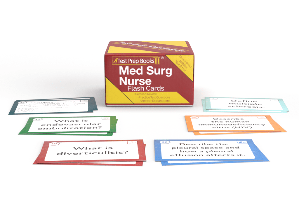 Medical Surgical Nursing Flashcards: Med Surg Certification Review Flash Cards Study Guide for the CMSRN with Practice Questions [Full Color Cards]