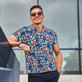 thumbnail image 3 of Kdxio Cute Popcorn Print Men's Short Sleeve Polo Shirt,Midweight Men's Shirt, 3 of 6