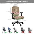 thumbnail image 7 of FKELYI Floral Rabbot Plank Pattern Office Chair Slipcover Desk Chair Cover 2 Pcs Removable Computer Chair Protective Cover Easy to Install Rotating Sweivel Chair Slipcover, 7 of 7