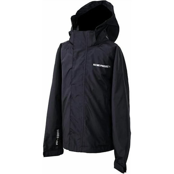 Acme Projects Rain Jacket 100% Waterproof, Breathable, Taped Seam, 10000mm/3000gm, YKK Zippers (Men's, large, Black)