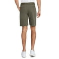 thumbnail image 3 of 9 crowns men's flat front modern fit twill chino belted shorts essentials-olive-40, 3 of 4