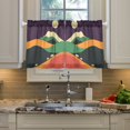 thumbnail image 2 of Yayeee Kitchen Curtains Tier Pair Light Filtering 27"x24" Rod Pocket Short Cafe Window Panel, Purple Mountain, 2 of 7