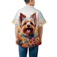 thumbnail image 5 of Welcome Spring Summer Yorkshire Terrier Portrait Flower Blue Sky Hawaiian Shirt Breathable Summer Unisex Merch Yorkie Dog Lover Gifts - 12001, 5 of 6