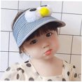 thumbnail image 5 of Sombrero de paja con ojos grandes para niños (gris azul, ajustable 44-50 cm), visera para el sol para niños, visera para el sol, sombrero suave de dibujos animados lindo, sombrero de playa, 5 of 5