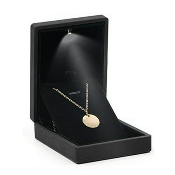 lixuesong Jewelry Box for Case Elegant Necklace Pendant Box Bracelet Box with LED Light for Jewelry Display Valentine's Day