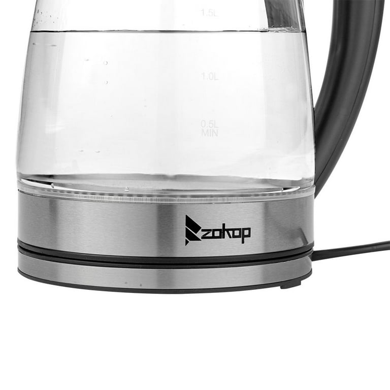 Azeus YC2CSBY AZEUS Electric Kettle(BPA Free), 1.9 Qt Double Wall Water  Kettle with 304 Stainless Steel, 1500W Fast Boiling Cordless Coffee