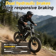 HiKeep 1500W/3000W Peak Off-Road Electric Bike for Adults, 52V 40Ah UL Battery, 20x4 Fat Tire Dirt Ebike, 40MPH E-Mountain Bike, 40-85 Miles Range, UL 2849