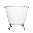 thumbnail image 7 of Aqua Eden VCTND5728NT1 57-Inch Cast Iron Oval Single Slipper Clawfoot Tub (No Faucet Drillings) in White/Polished Chrome, 7 of 7