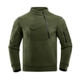 thumbnail image 2 of Puntoco Sudadera Con Capucha De Manga Larga Con Bolsillo Empalmado Y Cuello Alto De Polar Sólido Informal Para Hombre, 2 of 4