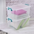 thumbnail image 5 of Sterilite 12.75 Gallon Modular Plastic Latch Storage Box, Teal and Clear, 6 Count, 5 of 7