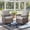 2PCS - Swivel Chairs, variant on Opohoro Patio Swivel Rocker Chairs Set of 2, All-Weather PE Wicker Outdoor Conversation Chairs with High Back, Olefin Cushions & Wide Armrests for Porch, Deck, Balcony & Garden