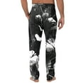 thumbnail image 4 of Difdany Men's Knit Plaid Printed Casual Pants Soft Lounge Bottoms with Pockets Black Lounge Pants, 4 of 7