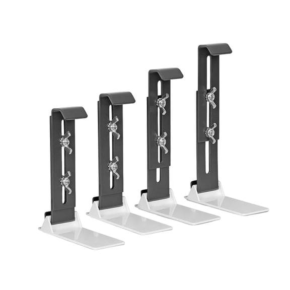 OIUR 4 Pcs Window Box Brackets Heavy Duty Flower Box Brackets Adjustable Balcony Planter Holder for Deck Railing Balconies Window Box