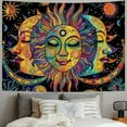 thumbnail image 2 of PRATYUS Sun and Moon Tapestry,Burning Sun Tapestries Aesthetic Mystic Wall Hanging Colorful (Mutil Size) Painting, 2 of 6
