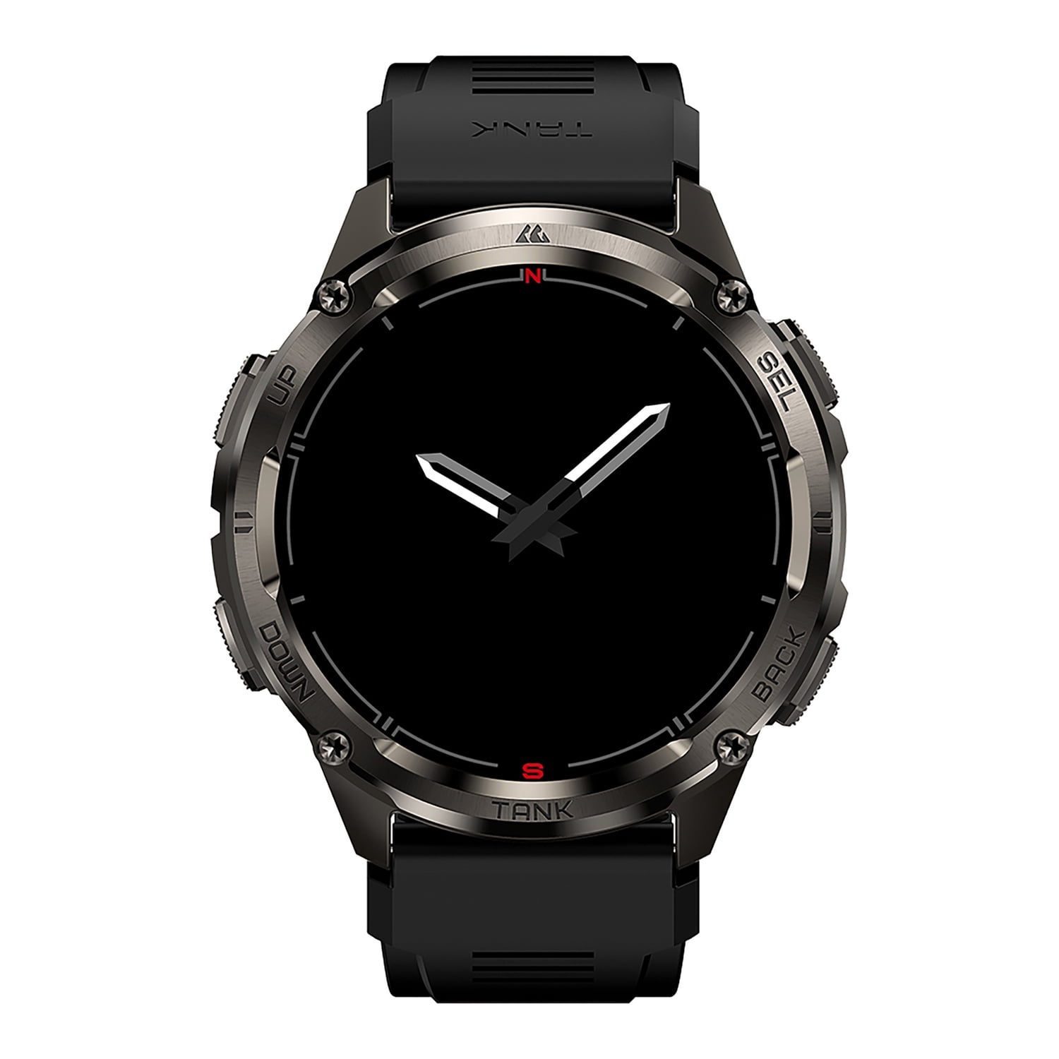 KOSPET TANK T3 Ultra 2 1.43-In. AMOLED GPS Smartwatch with Silicone Band (Black), P-TU001-B