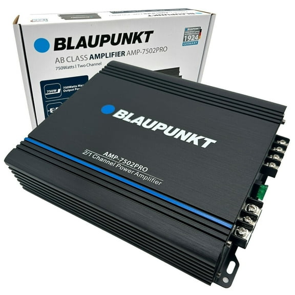 BLAUPUNKT 7502PRO Car Audio 2-Channel Class AB 750W Full-Range Amplifier