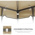 thumbnail image 2 of 10x10 Ft Outdoor Patio Gazebo Replacement Canopy, Double Tiered Roof Top Cover with Greatwall Border, Mosquito Netting & Drain Holes, Tan (Frame Not Included), 2 of 9
