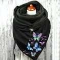 thumbnail image 2 of Foulard à Boutons Chauds Hiver en Coton Imprimé Papillon pour Femmes, 2 of 3